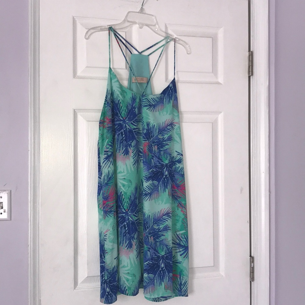 NWOT Lucy Love Palm Tree Summer Dress